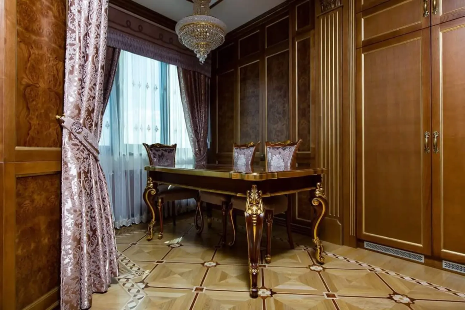 Classic study with wood panelling